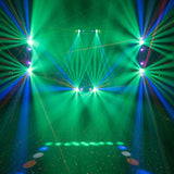 CR Dynamic Light Effect with RGBAW LED matrix, Black Light, Red Greed laser & Strobe