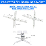Adjustable LCD LED DLP Projector Bracket Ceiling Wall Tilt Mount Extension Bar