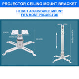 Adjustable LCD LED DLP Projector Bracket Ceiling Wall Tilt Mount Extension Bar