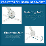 Adjustable LCD LED DLP Projector Bracket Ceiling Wall Tilt Mount Extension Bar