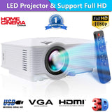 Portable 1080P 3800 Lumens HD LED Multimedia Projector Home Cinema Theater HDMI