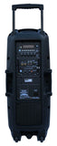 E-lektron Dual 10" inch Portable Speaker Set 600W Mobile PA Sound System Battery Bluetooth with 2 UHF Microphone and stand