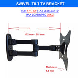 Full Motion TV Wall Bracket Swivel Tilt 17"-42" LCD LED Plasma TV Monitor VESA Bracket compatible with VESA 400X400 30kg Capacity