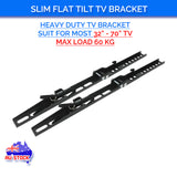 Slim Tilt Flat TV Wall Mount for 32"-70" LED LCD Plasma TV Monitor Bracket Max Load Capacity up to 60kg