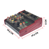 E-lektron AIM-66 U-PAD 4 Channel DSP Mixing Console streaming mixer USB Audio Interface Mic Input