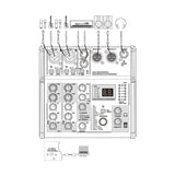 E-lektron AIM-66 U-PAD 4 Channel DSP Mixing Console streaming mixer USB Audio Interface Mic Input