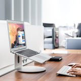 DL Ergonomic Design Aluminum Laptop Stand with 360 Rotating Base for Collaborative Work Compatible with All Laptop MacBook up to 17 inch Mount