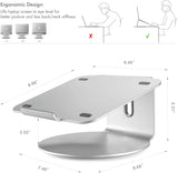DL Ergonomic Design Aluminum Laptop Stand with 360 Rotating Base for Collaborative Work Compatible with All Laptop MacBook up to 17 inch Mount