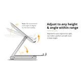 DL Foldable Laptop Stand Riser Ergonomic Desk Mount Aluminum Alloy Height & Tilt Adjustable Compatible with 10-17‚Äú Notebook MacBook Max Load 8kg