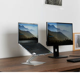 DL Foldable Laptop Stand Riser Ergonomic Desk Mount Aluminum Alloy Height & Tilt Adjustable Compatible with 10-17‚Äú Notebook MacBook Max Load 8kg
