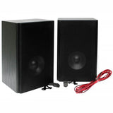 E-Lektron BK55 2-Way 160W Home HiFi Stereo Bookshelf Wooden Speakers Pair Wall Mountable