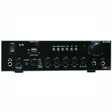 E-Lektron HiFi Bluetooth Amp with Home Stereo Bookshelf Wooden Monitor Speakers Pair