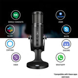 E-Lektron RGB Color Metal Condenser Microphone For Gaming Live Chat Sing Streaming on PC Laptop With USB Type-C Headphone Jack