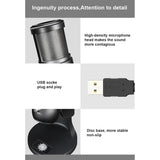 E-Lektron RGB Color Metal Condenser Microphone For Gaming Live Chat Sing Streaming on PC Laptop With USB Type-C Headphone Jack