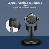 E-Lektron RGB Color Metal Condenser Microphone For Gaming Live Chat Sing Streaming on PC Laptop With USB Type-C Headphone Jack