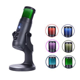 E-Lektron RGB Color Metal Condenser Microphone For Gaming Live Chat Sing Streaming on PC Laptop With USB Type-C Headphone Jack