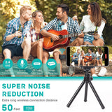 2.4G Wireless Microphone with charging case clip-on plug & play for iPhone iPad Android live stream zoom video recording