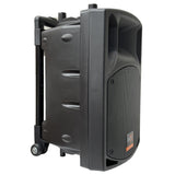 E-Lektron UHF30-MS 1400W 2X12" inch Bluetooth Wireless linkable Loud Portable PA Speakers Sound System Recoding incl.4 UHF Mics and Stands