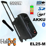 E-lektron 10 Inch Speaker Set 500W Mobile PA Sound System Battery Bluetooth Portable With 1 Wireless Microphones with Stand