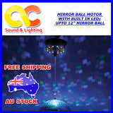 CR-Lite LED Mirror Ball Motor 1 incl. LED Lighting Sound controlled up to 3kg 12 inch mirror ball