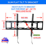 Slim Tilt Flat TV Wall Mount for 32"-70" LED LCD Plasma TV Monitor Bracket Max Load Capacity up to 60kg