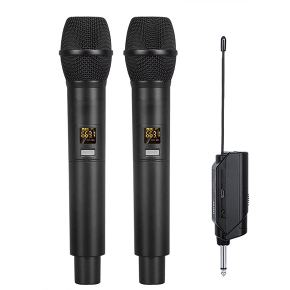 E-lektron U2 Dynamic UHF 20 Channels Tunable Universal 2 Wireless Handheld Microphone System With Mini Plug Receiver