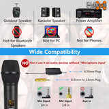 E-Lektron JAD-38K 2X15" inch Karaoke Set 1800W Powered Bluetooth TWS Speakers 2 Tunable UHF Microphones Stands
