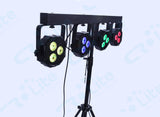 CR Lite Power Party Bar Stage Wash Package come with Stand and Carry Bag DJ 4 Bar LED Par can Pack 12x9W TRI Powerful LED