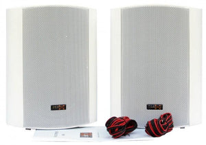 E-lektron EWL5P White 5" inch 250W Passive Bookshelf Speaker Pair Wall Bracket 2 Way Stereo DJ PA