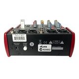 E-Lektron SE-4 Live Audio Mixer 4 Channel Mixer incl. USB Bluetooth Soundcard Phantom Power