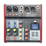 E-Lektron SE-4 Live Audio Mixer 4 Channel Mixer incl. USB Bluetooth Soundcard Phantom Power