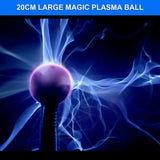 True Big 8 inch 20 cm Glass  Gorgeous Nebula Plasma Ball Lamp Sound Sensitive the Best Science Toy Nightlight for Kids