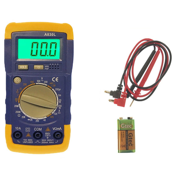 LCD Digital Multimeter handheld AC DC Voltmeter Ohmmeter Multi Tester