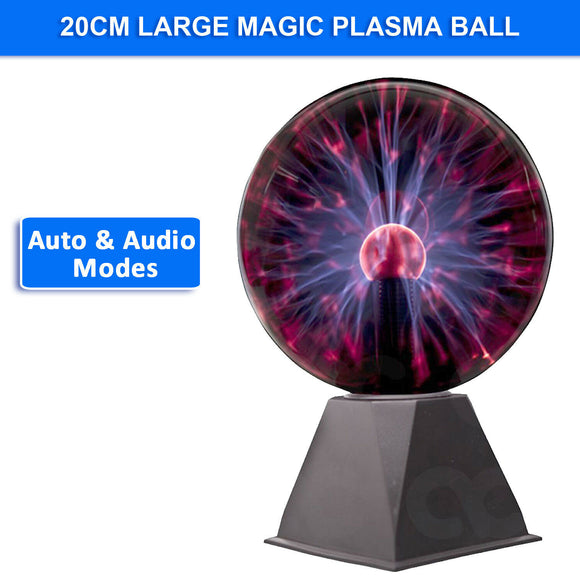 True Big 8 inch 20 cm Glass  Gorgeous Nebula Plasma Ball Lamp Sound Sensitive the Best Science Toy Nightlight for Kids