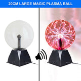 True Big 8 inch 20 cm Glass  Gorgeous Nebula Plasma Ball Lamp Sound Sensitive the Best Science Toy Nightlight for Kids